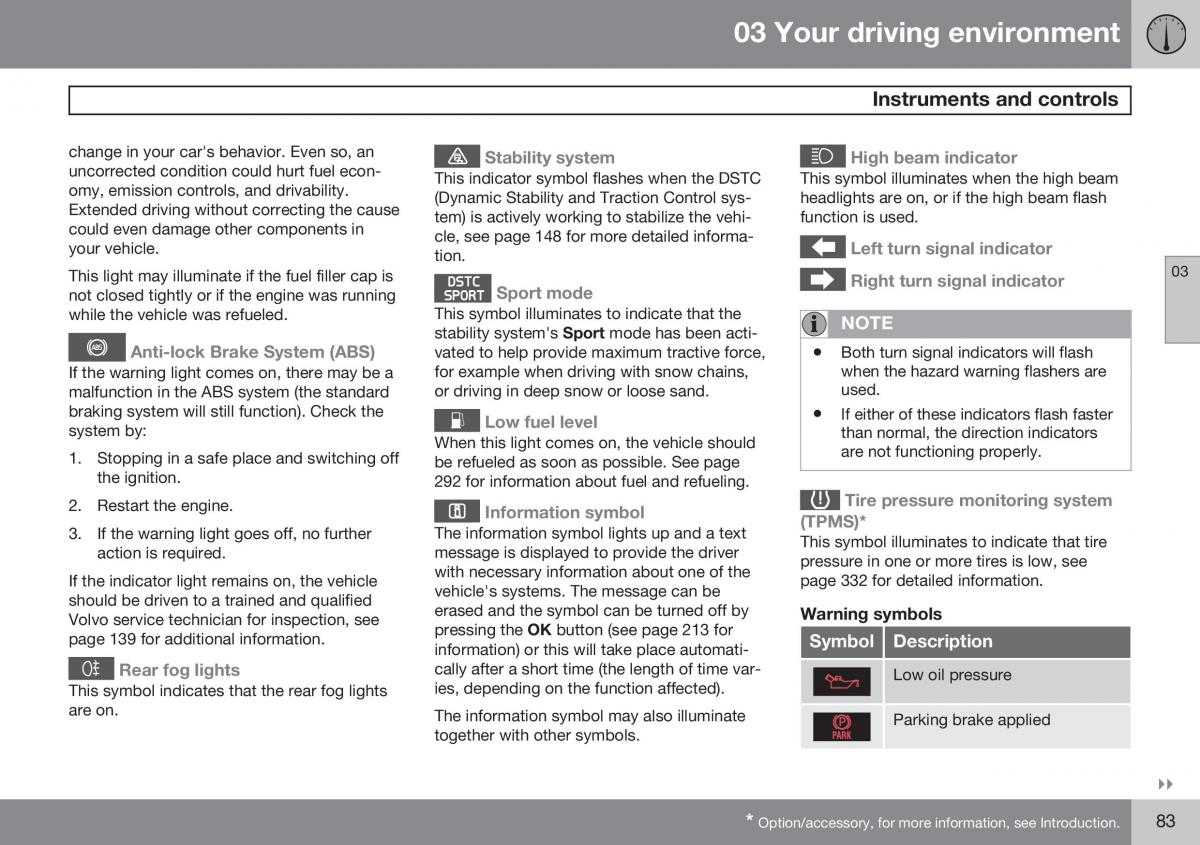 Volvo S60 II 2 owners manual / page 85