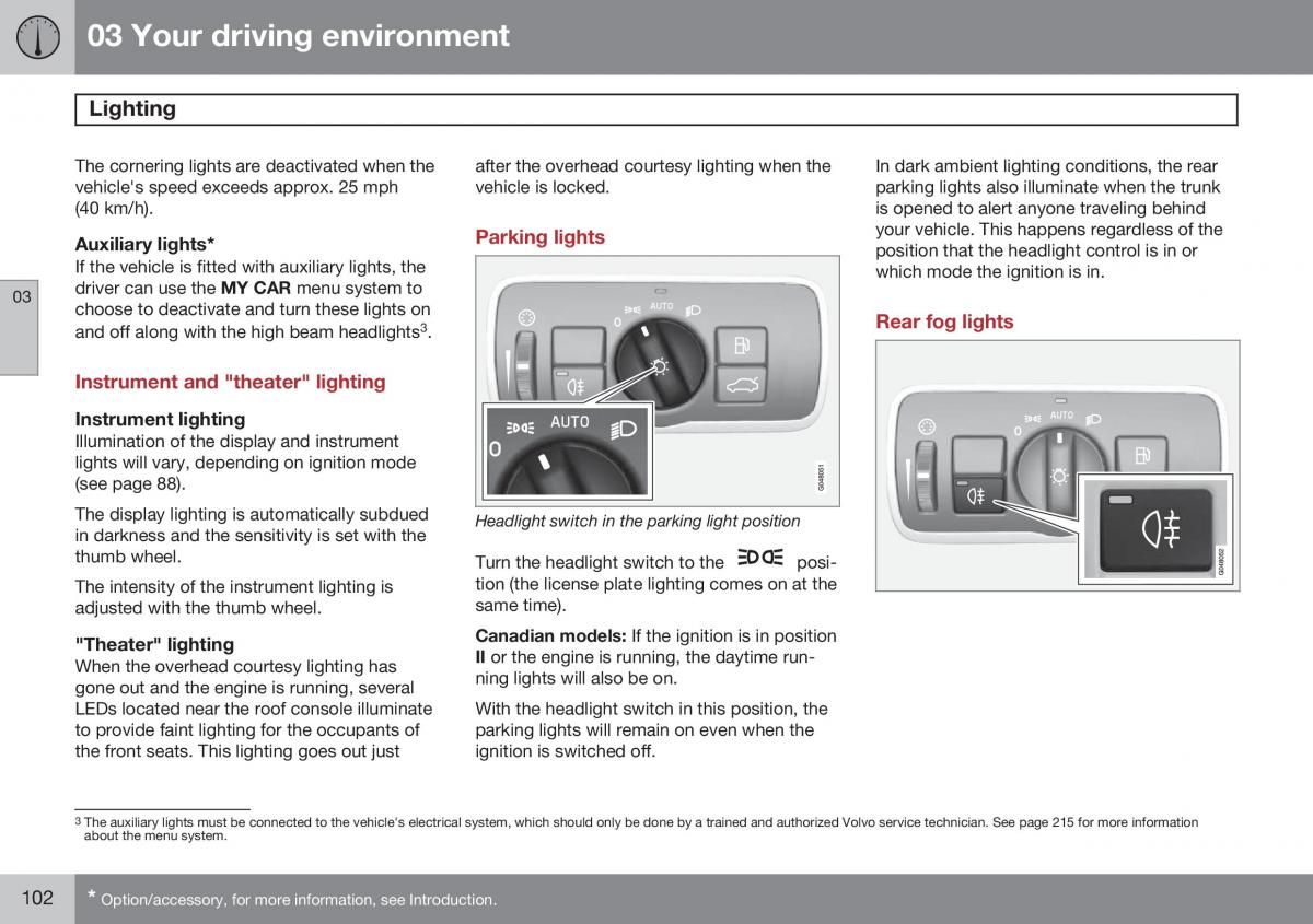 Volvo S60 II 2 owners manual / page 104