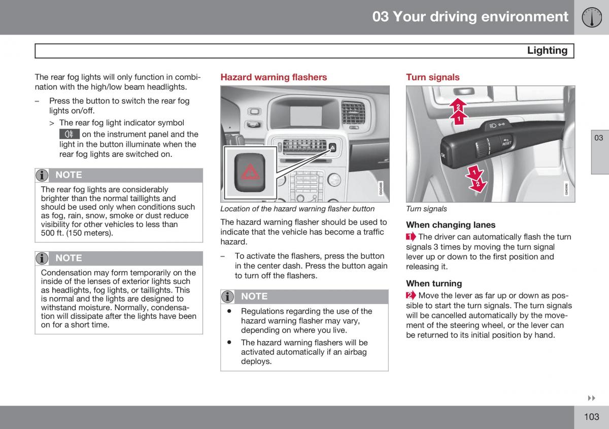 Volvo S60 II 2 owners manual / page 105