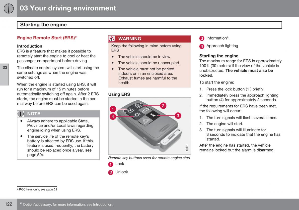 Volvo S60 II 2 owners manual / page 124