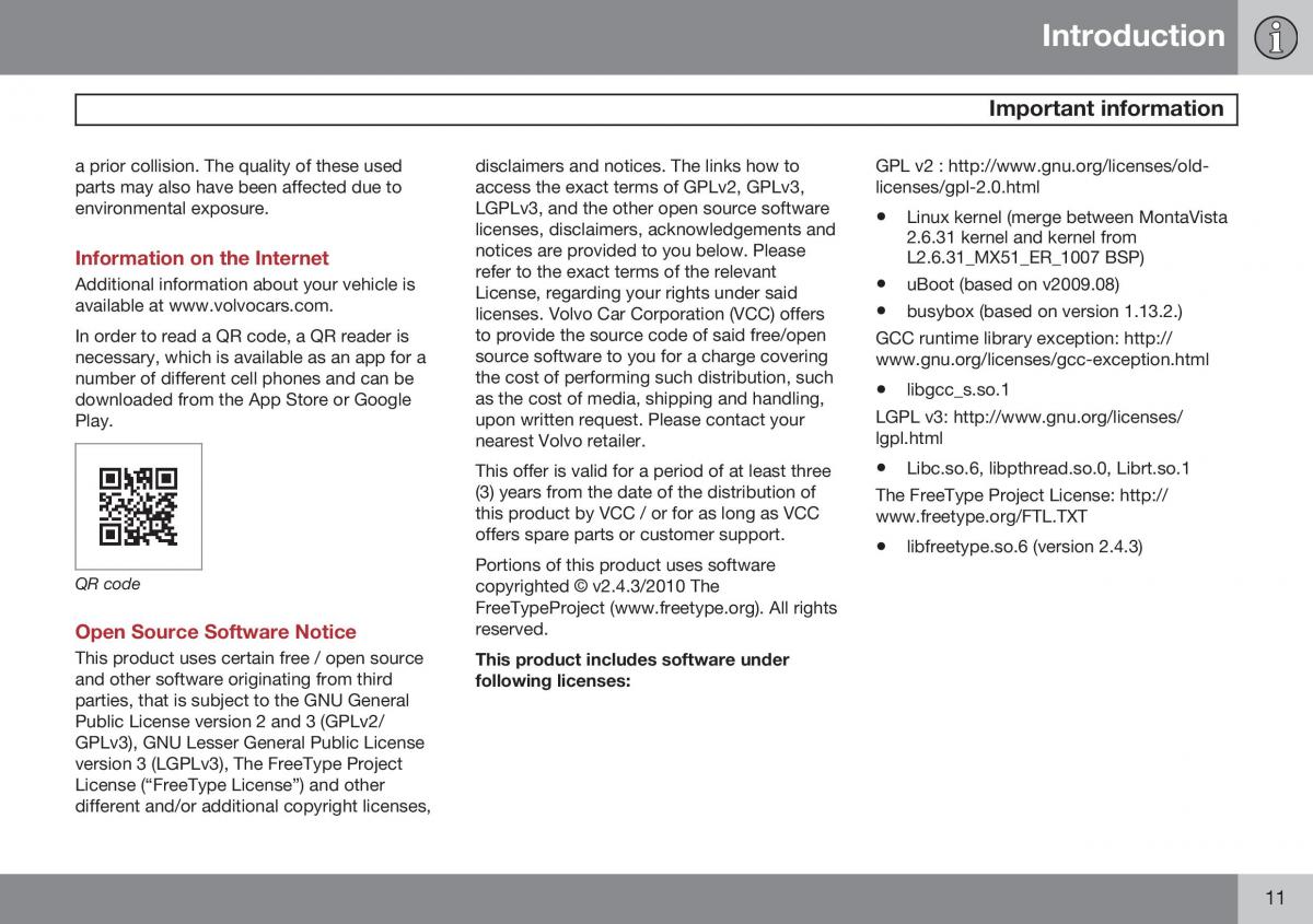 Volvo S60 II 2 owners manual / page 13