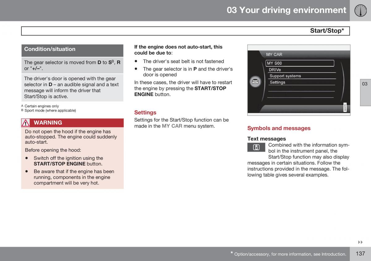 Volvo S60 II 2 owners manual / page 139