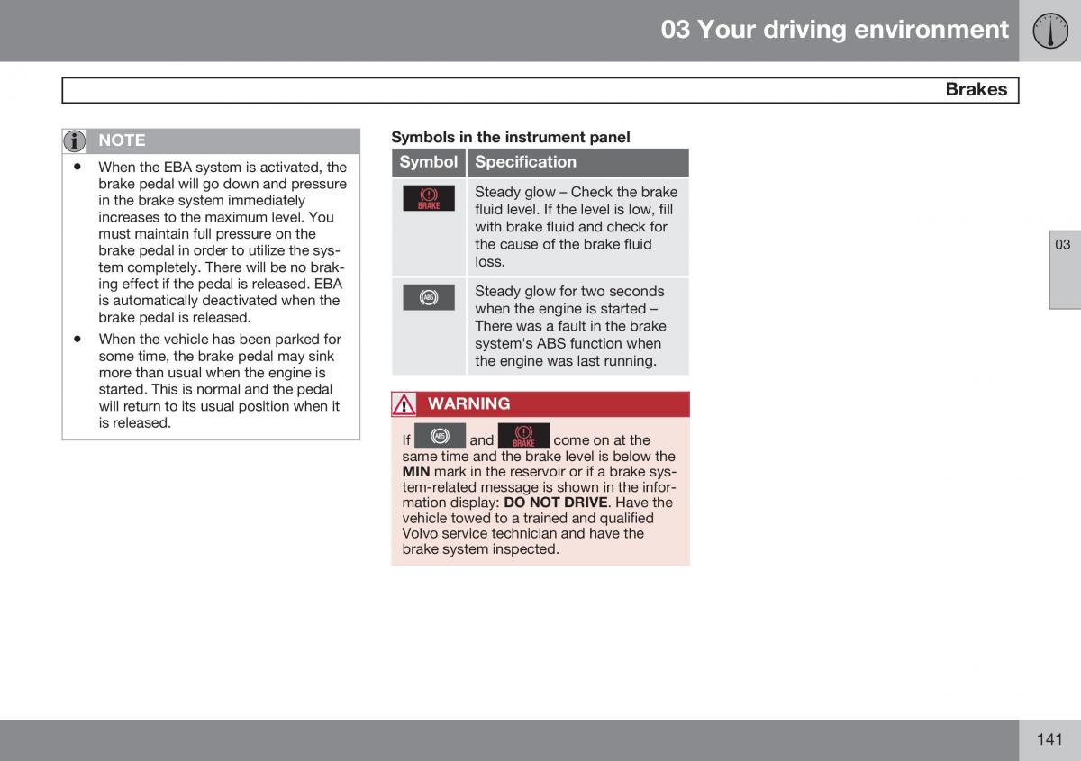 Volvo S60 II 2 owners manual / page 143