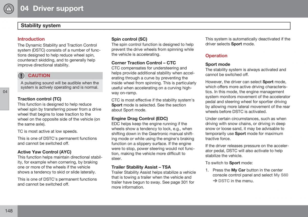 Volvo S60 II 2 owners manual / page 150