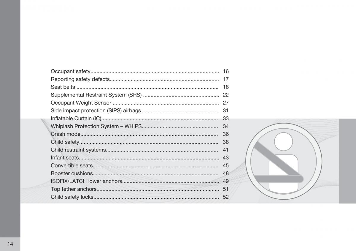 Volvo S60 II 2 owners manual / page 16