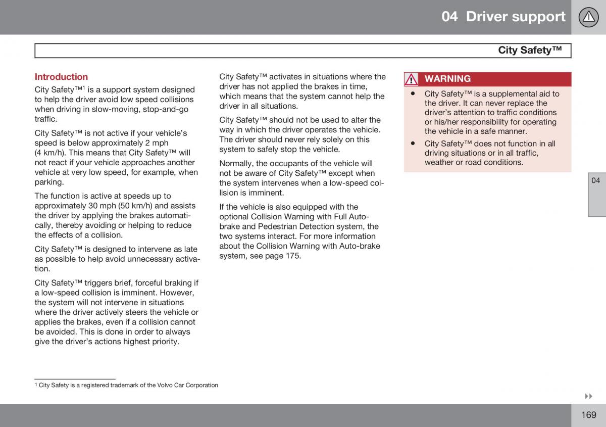 Volvo S60 II 2 owners manual / page 171