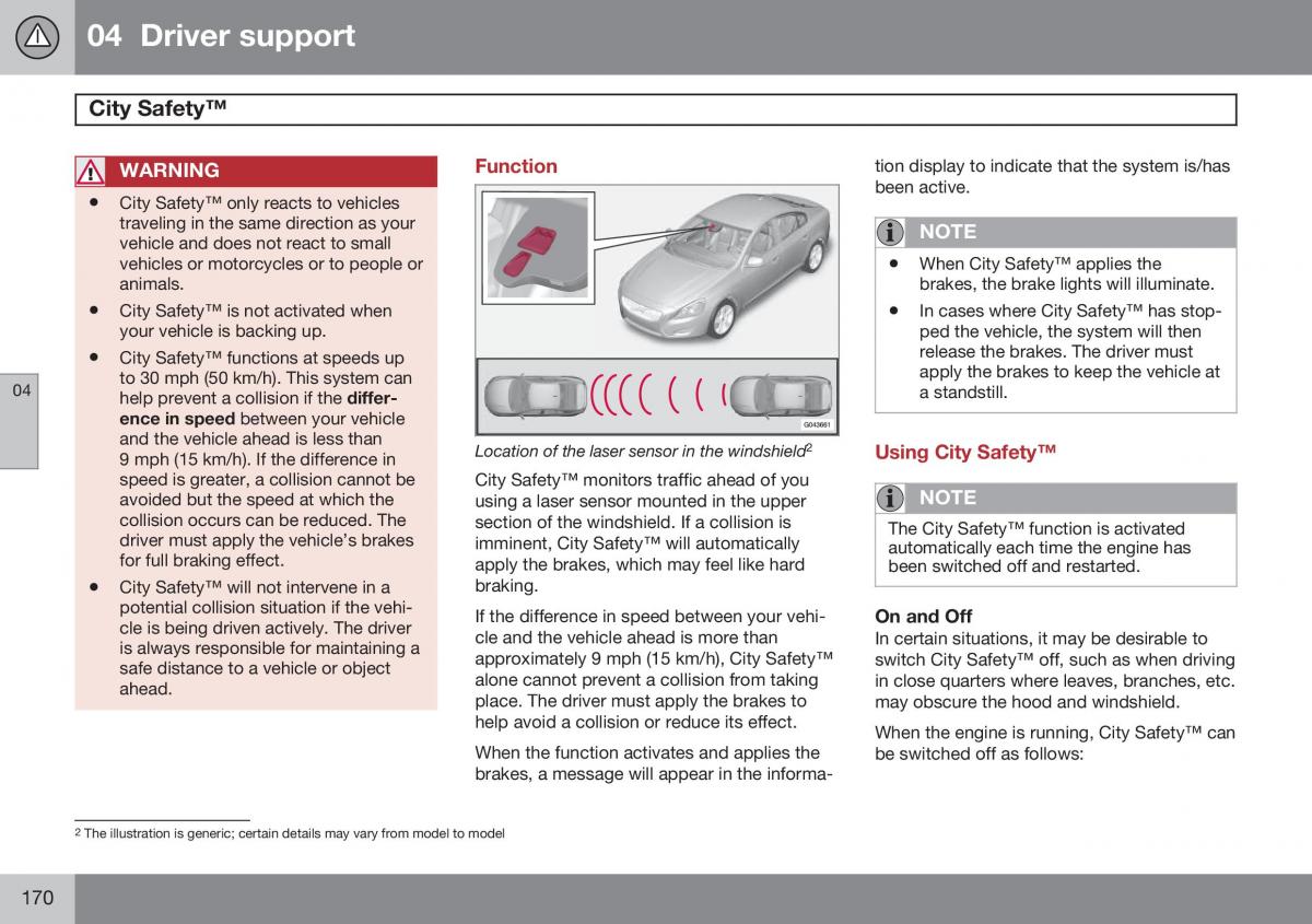 Volvo S60 II 2 owners manual / page 172