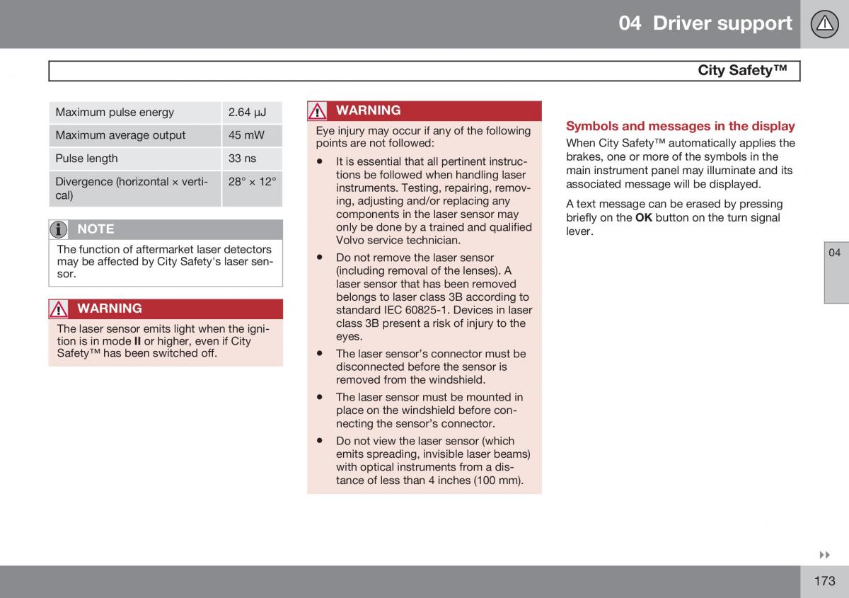 Volvo S60 II 2 owners manual / page 175