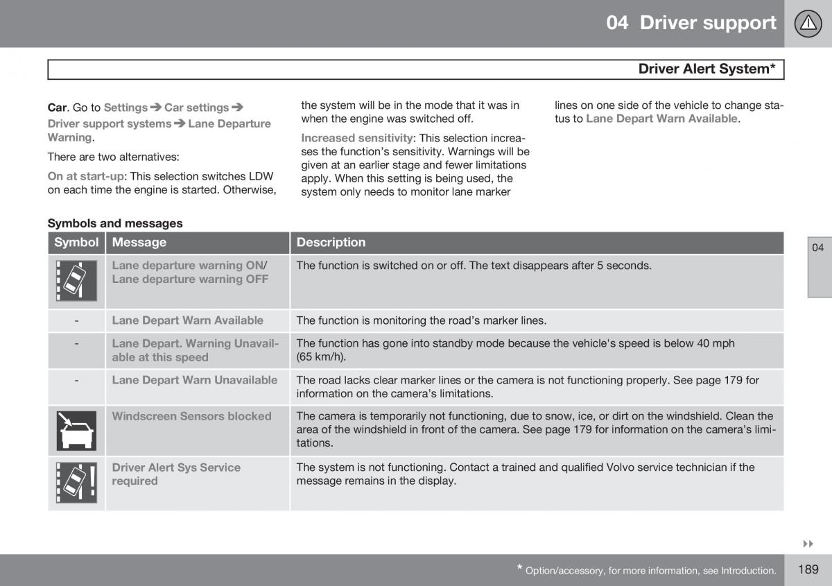 Volvo S60 II 2 owners manual / page 191