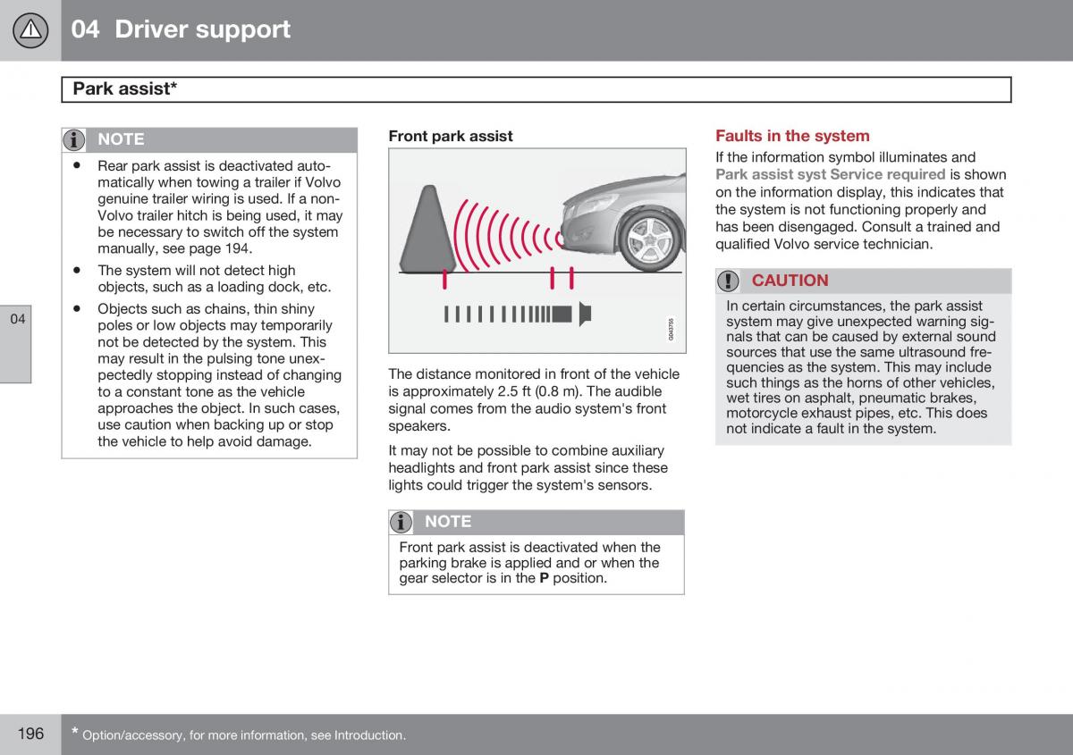 Volvo S60 II 2 owners manual / page 198