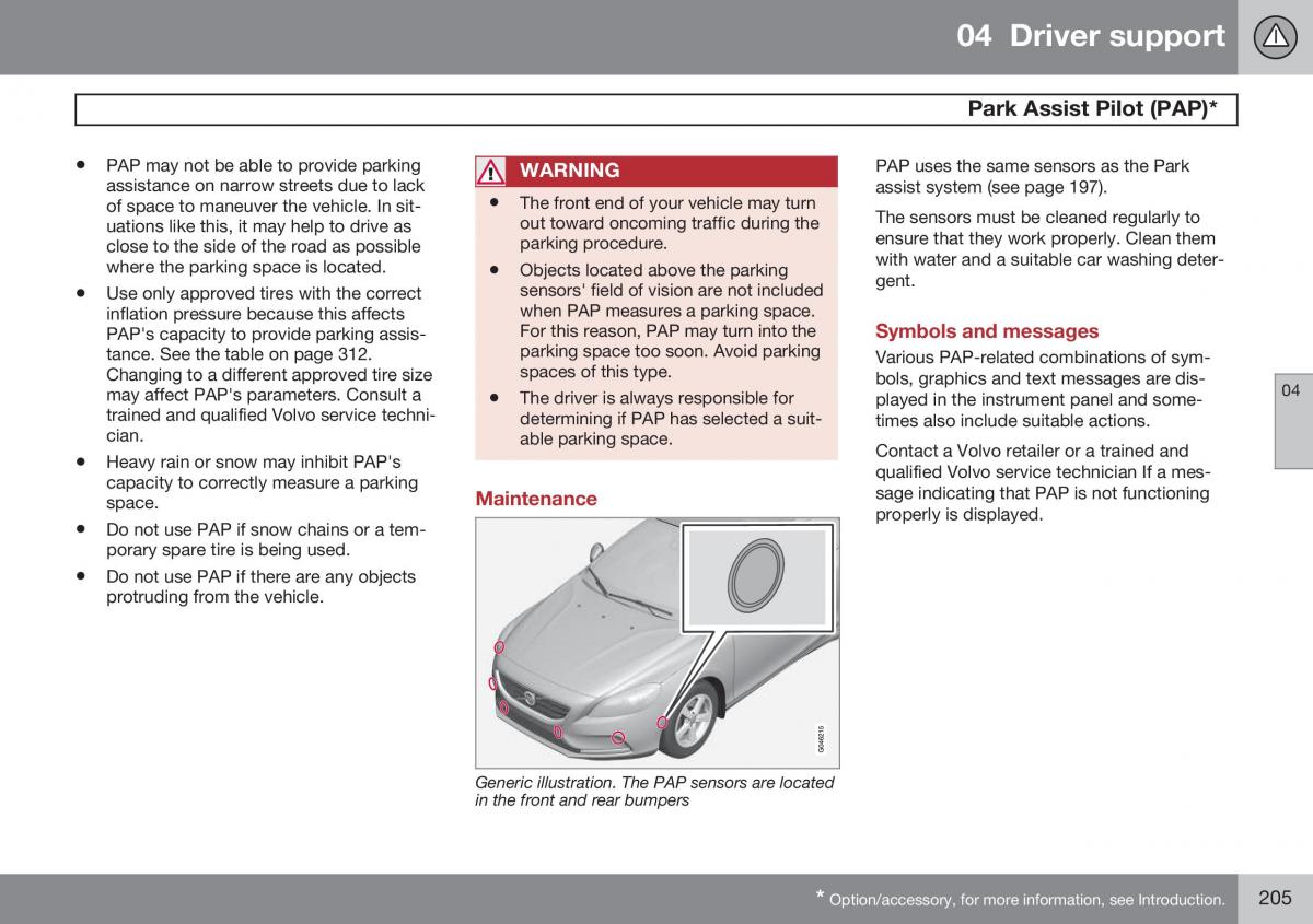 Volvo S60 II 2 owners manual / page 207