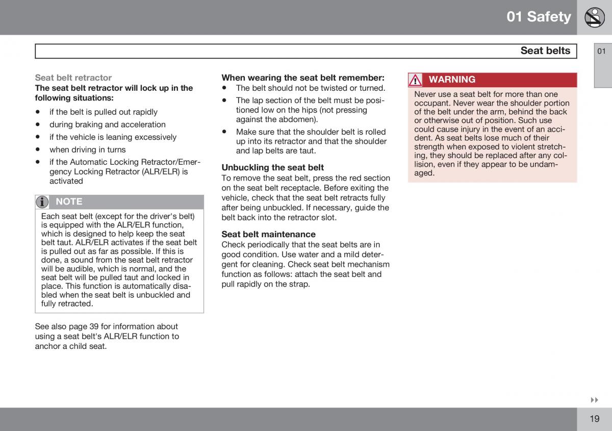 Volvo S60 II 2 owners manual / page 21