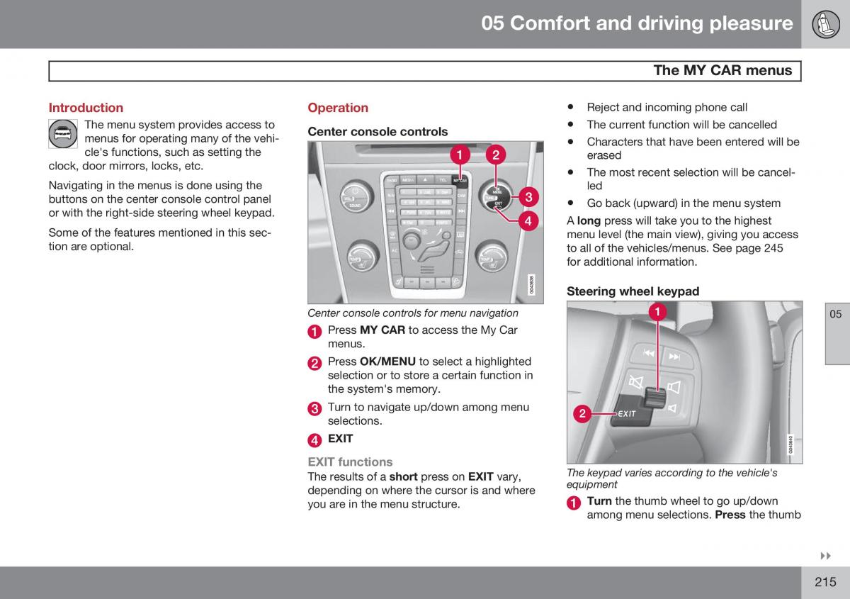 Volvo S60 II 2 owners manual / page 217