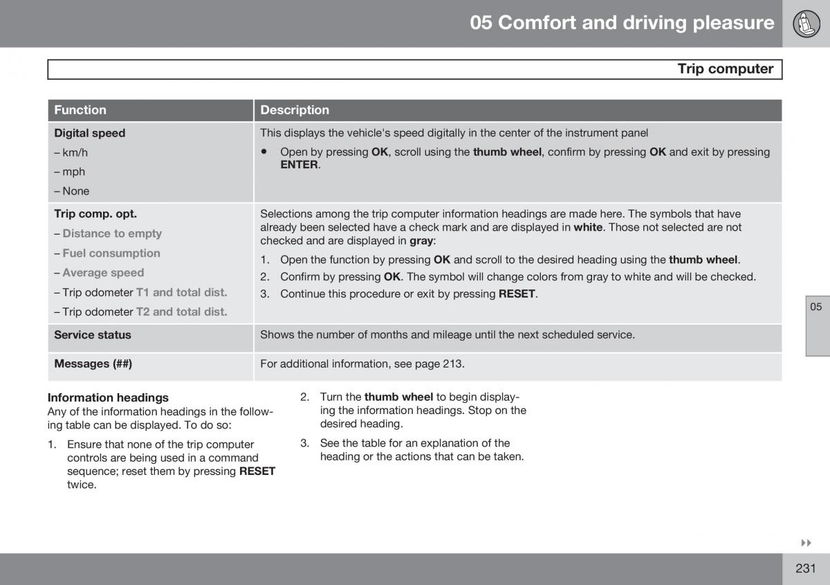 Volvo S60 II 2 owners manual / page 233