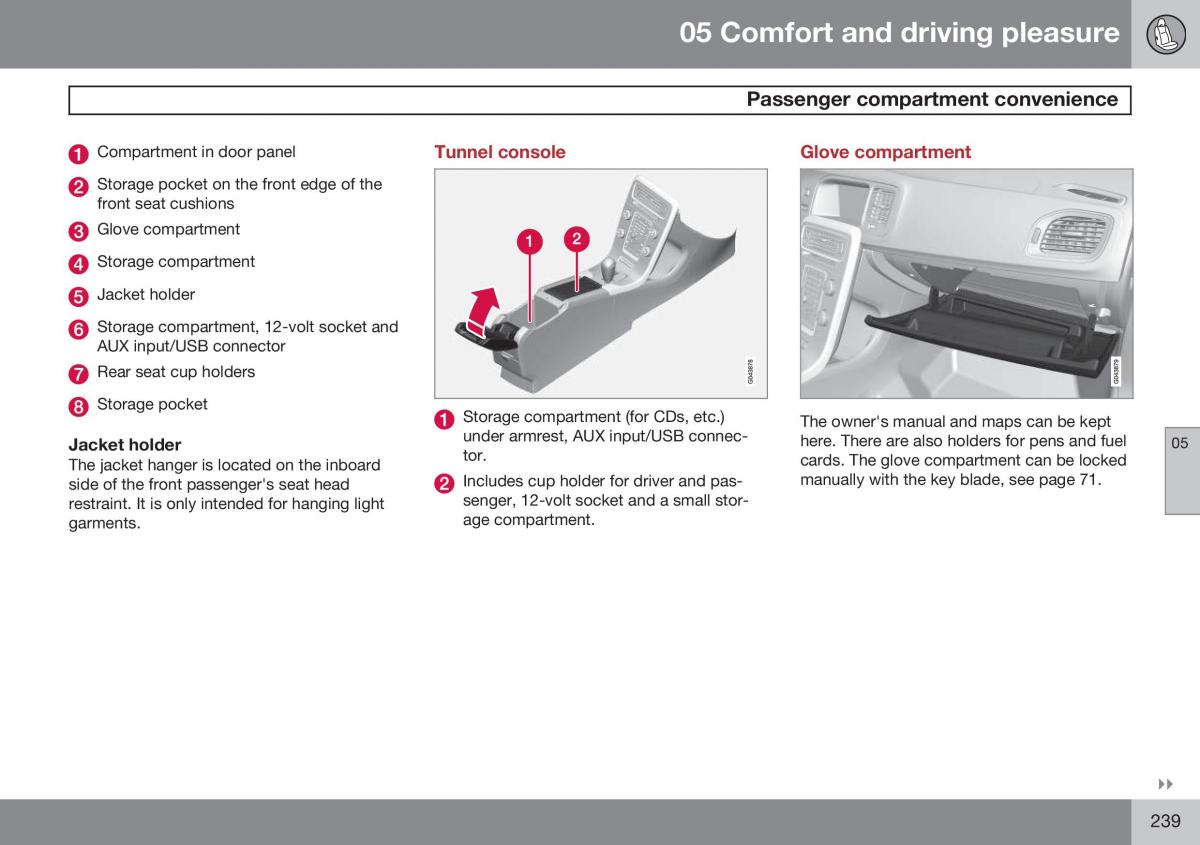 Volvo S60 II 2 owners manual / page 241