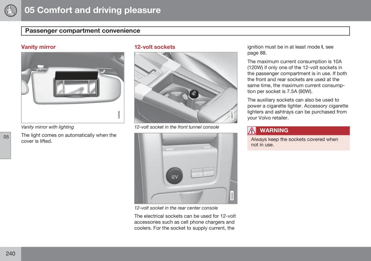 Volvo S60 II 2 owners manual / page 242