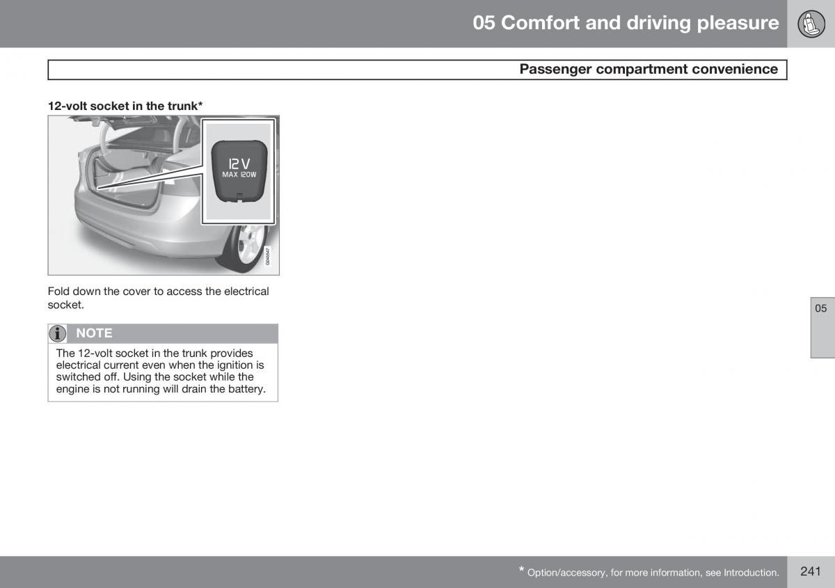 Volvo S60 II 2 owners manual / page 243