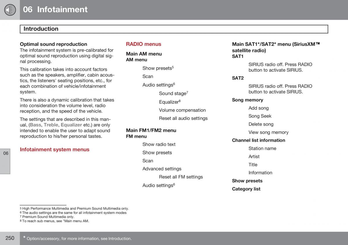 Volvo S60 II 2 owners manual / page 252