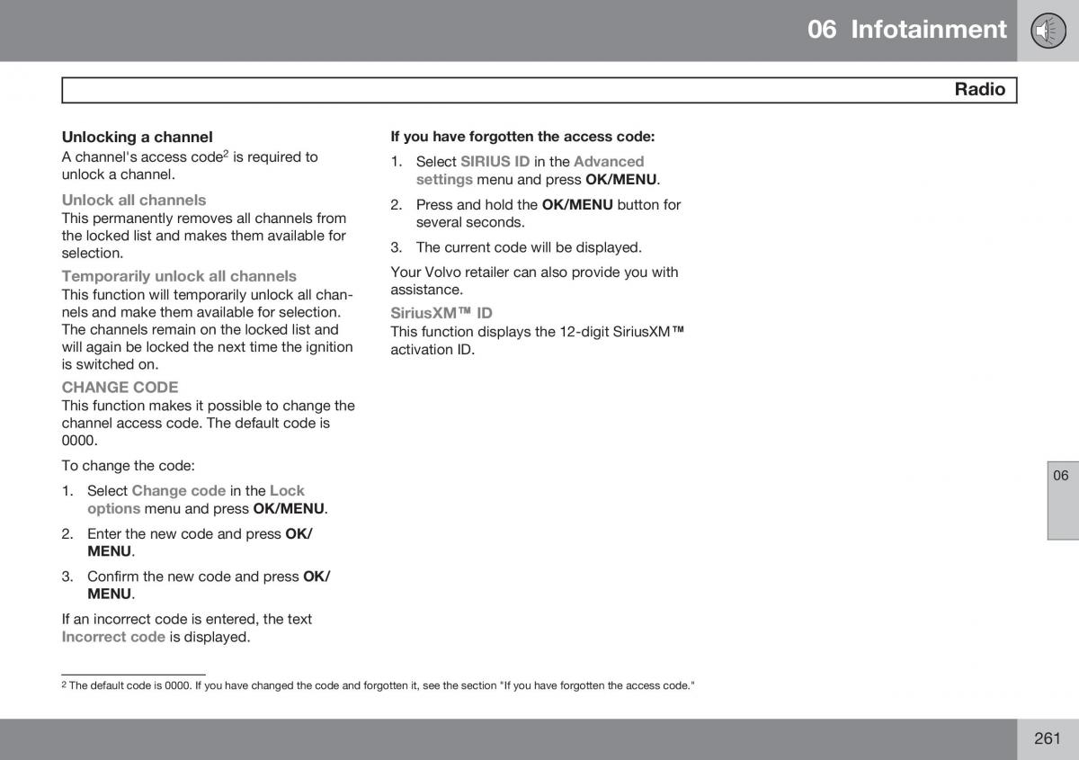 Volvo S60 II 2 owners manual / page 263