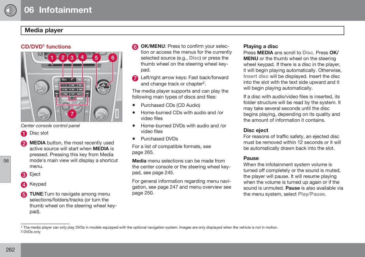 Volvo S60 II 2 owners manual / page 264