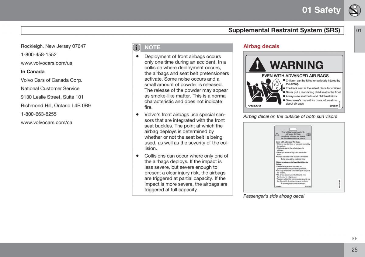 Volvo S60 II 2 owners manual / page 27