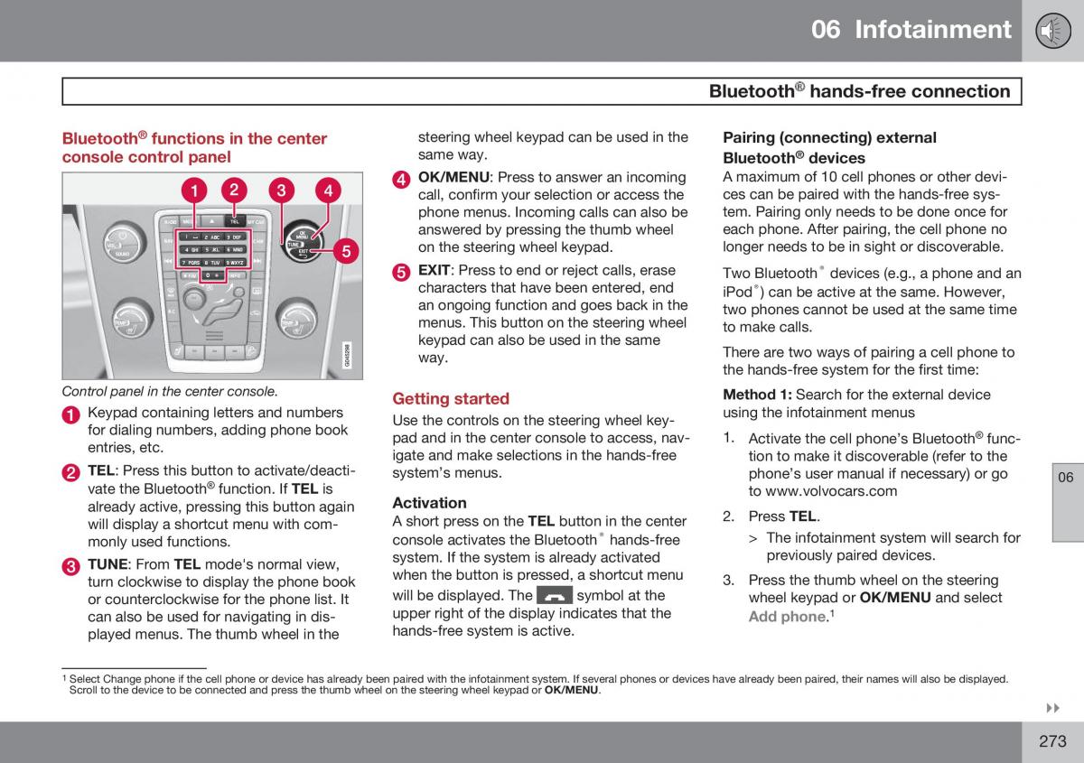 Volvo S60 II 2 owners manual / page 275