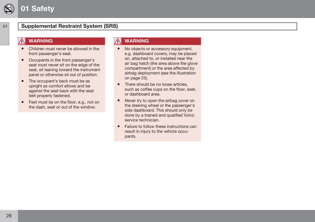 Volvo S60 II 2 owners manual / page 28