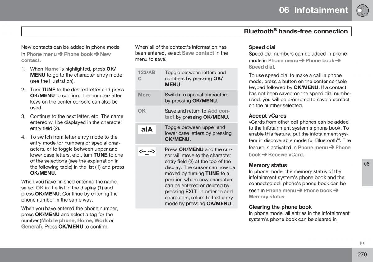 Volvo S60 II 2 owners manual / page 281