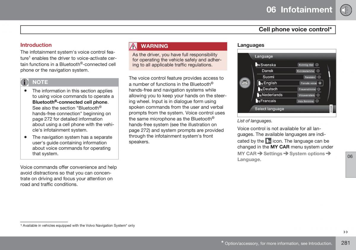 Volvo S60 II 2 owners manual / page 283