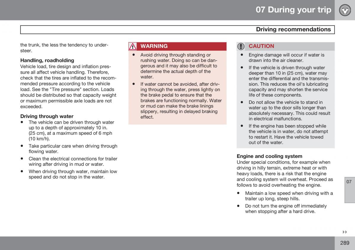 Volvo S60 II 2 owners manual / page 291