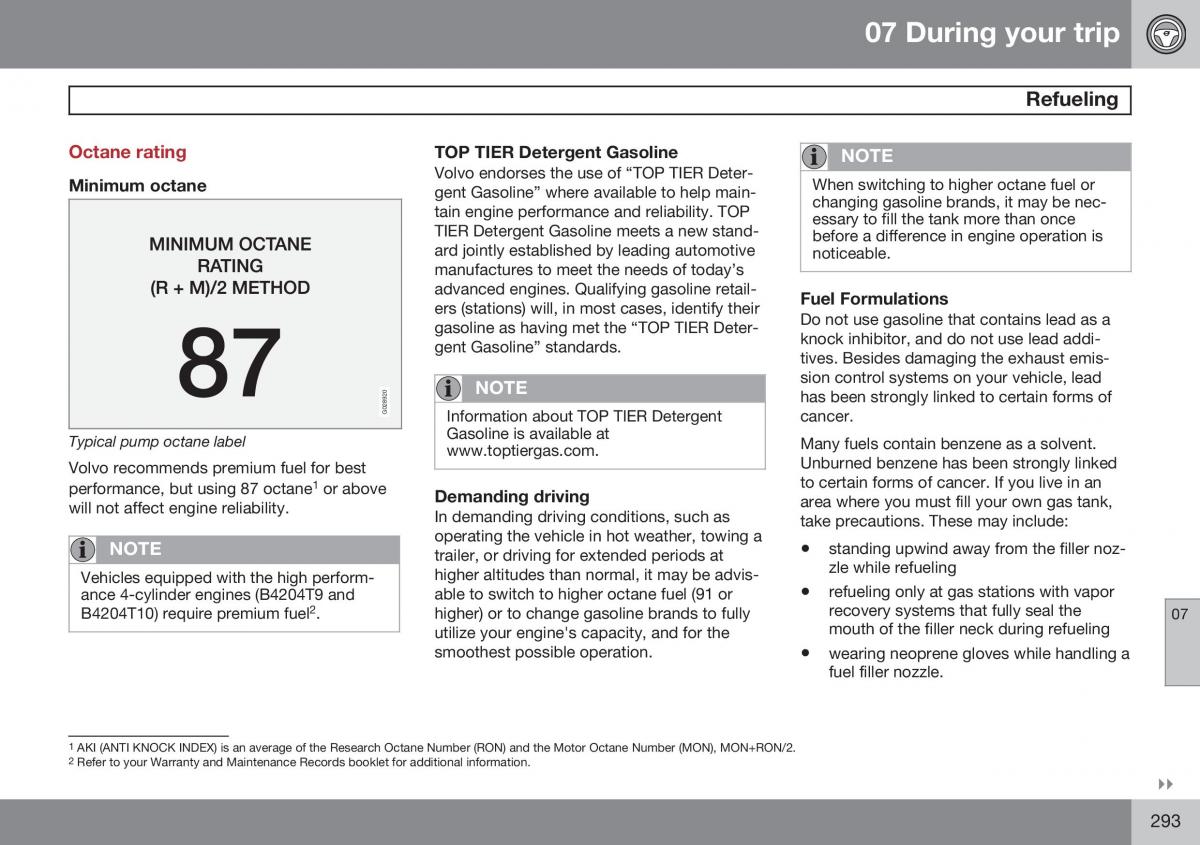 Volvo S60 II 2 owners manual / page 295