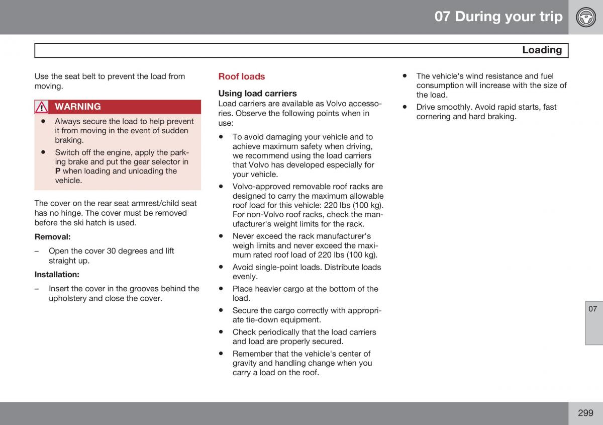 Volvo S60 II 2 owners manual / page 301