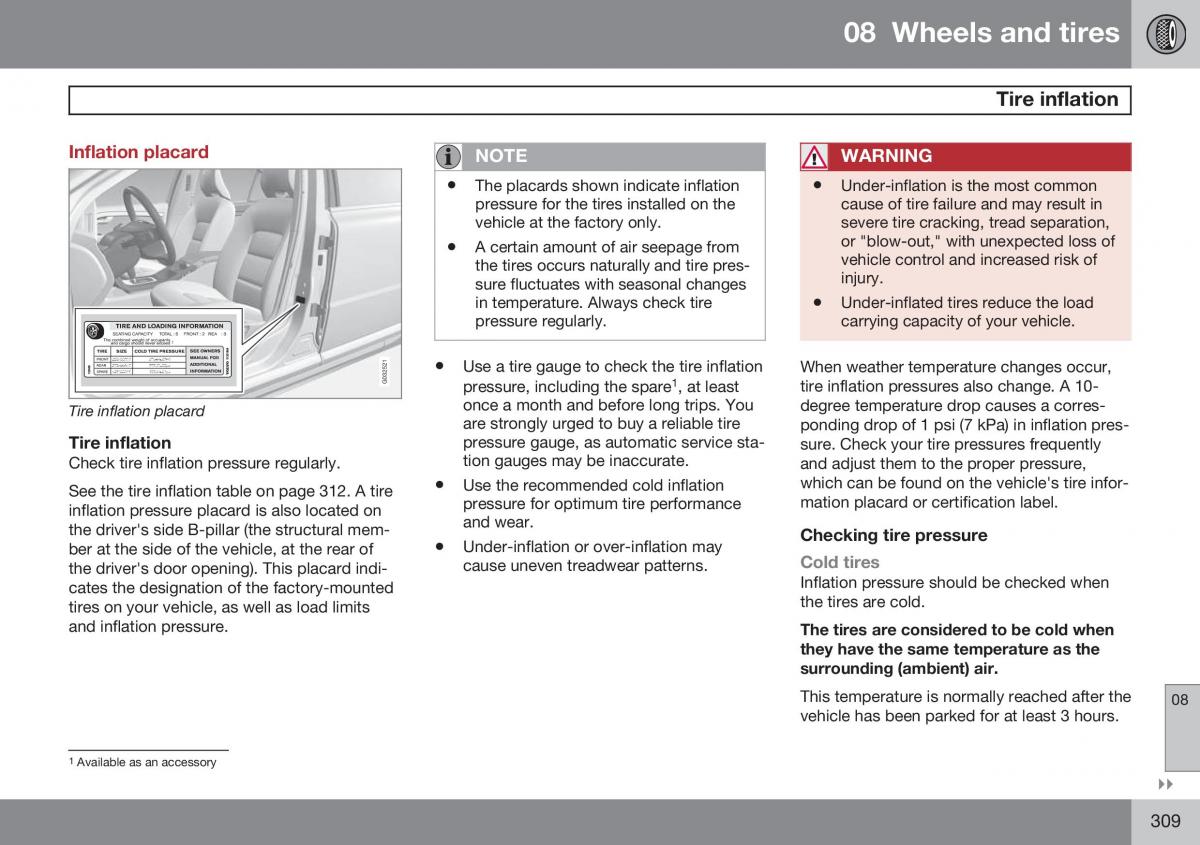 Volvo S60 II 2 owners manual / page 311