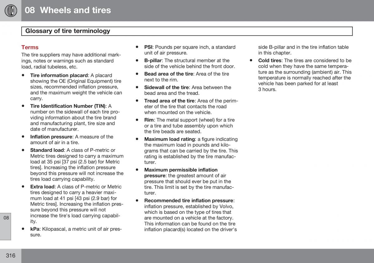 Volvo S60 II 2 owners manual / page 318