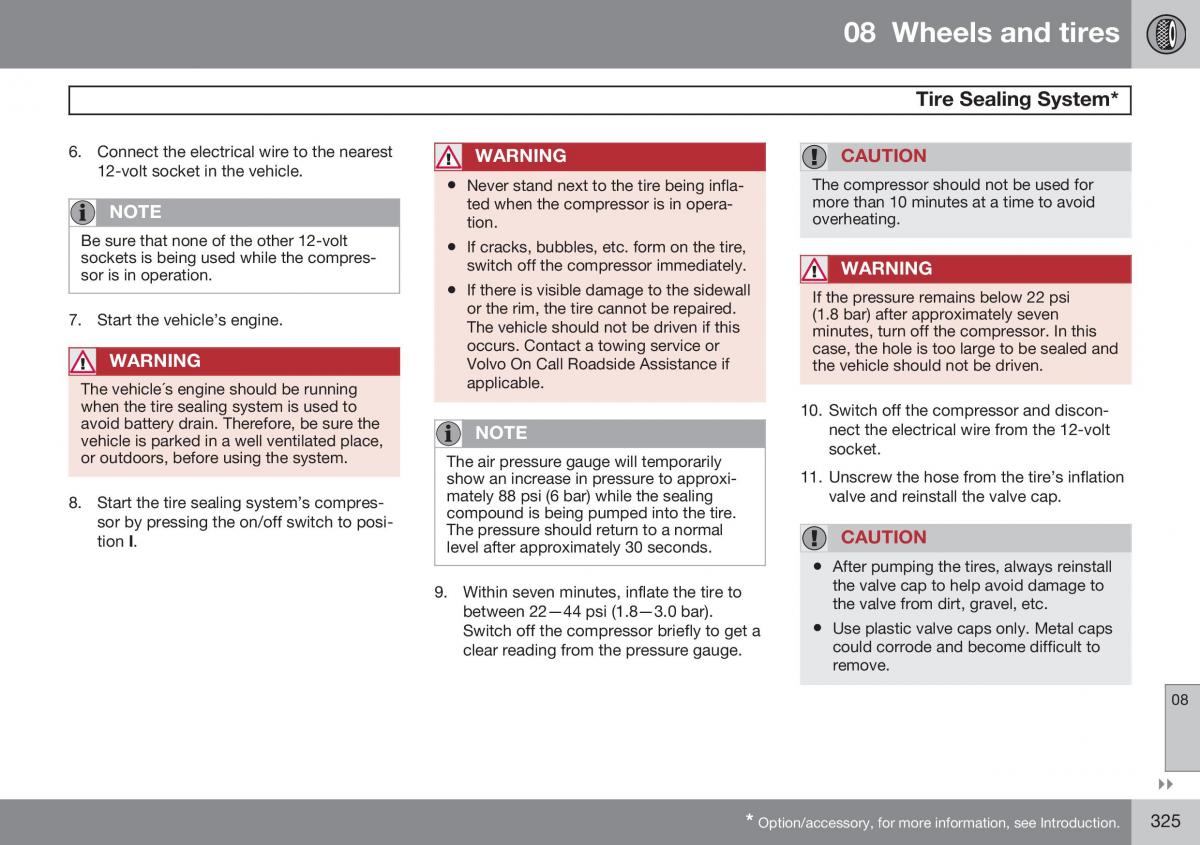 Volvo S60 II 2 owners manual / page 327