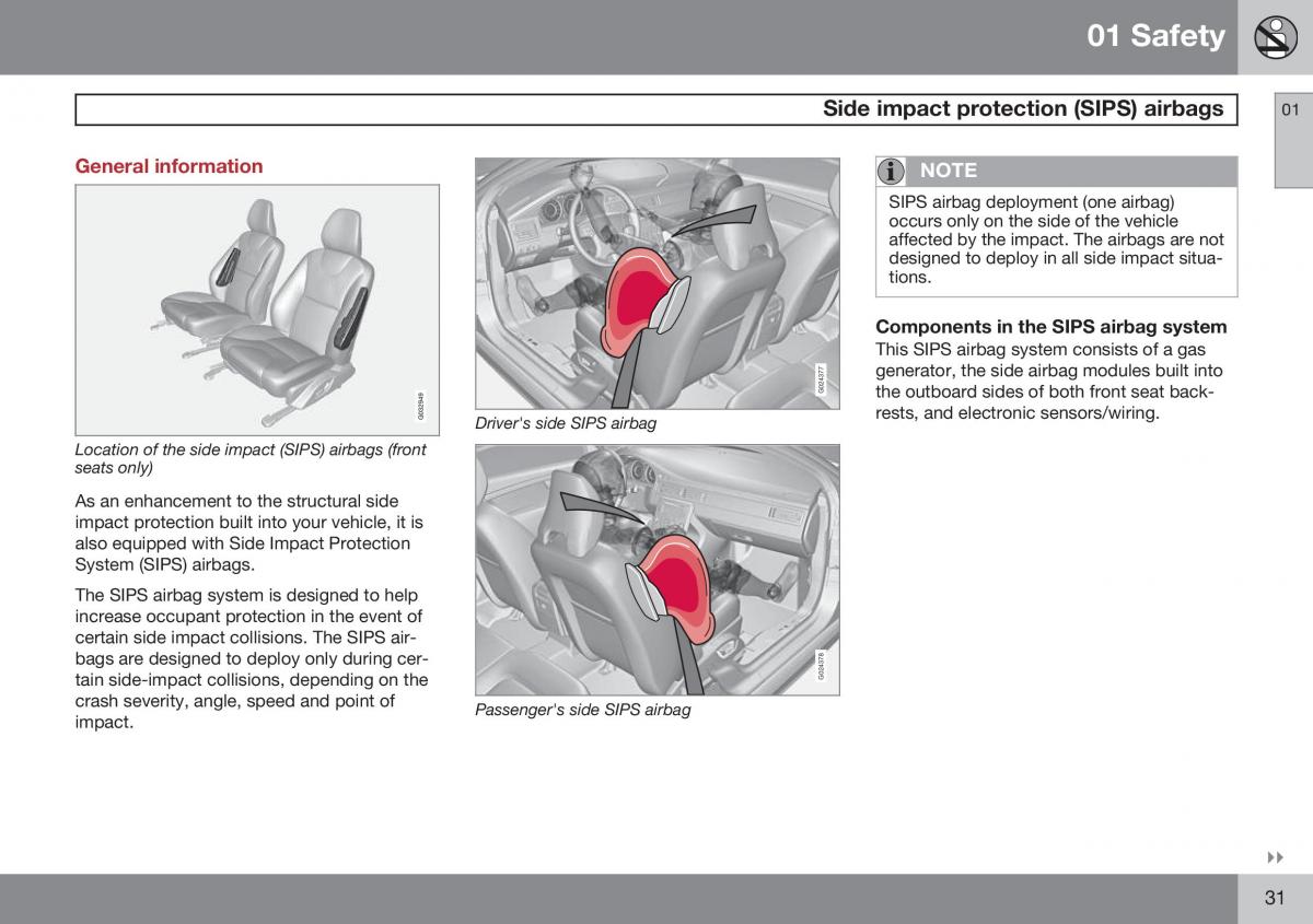 Volvo S60 II 2 owners manual / page 33