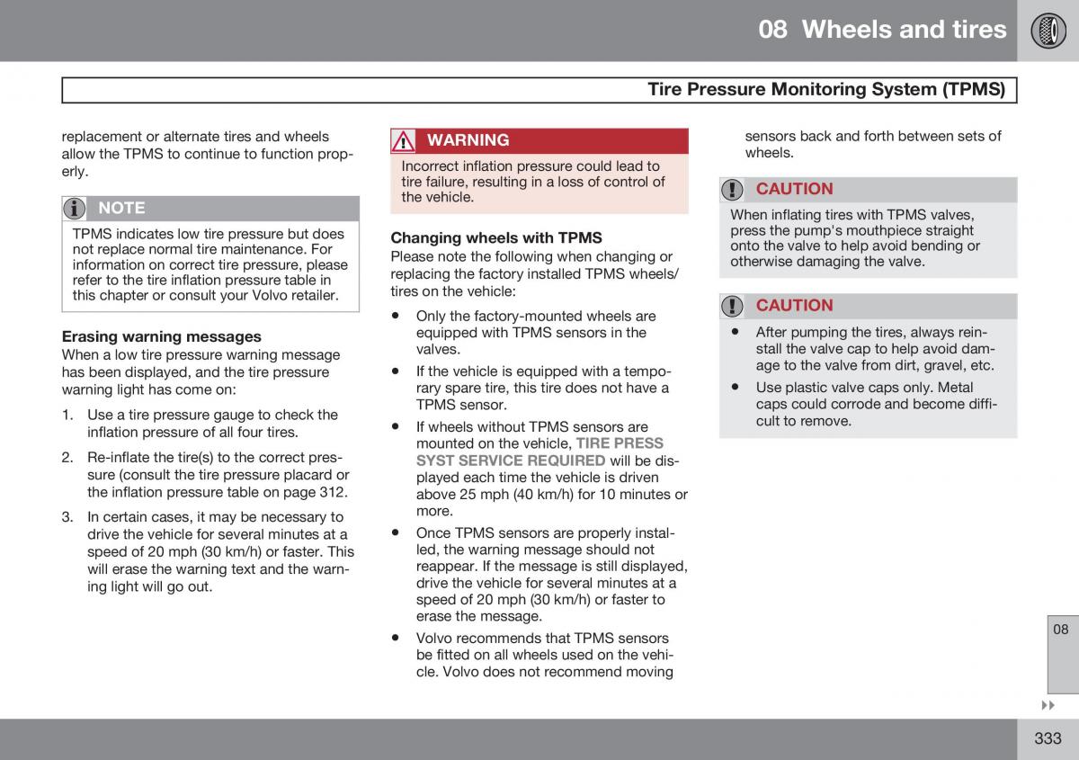 Volvo S60 II 2 owners manual / page 335