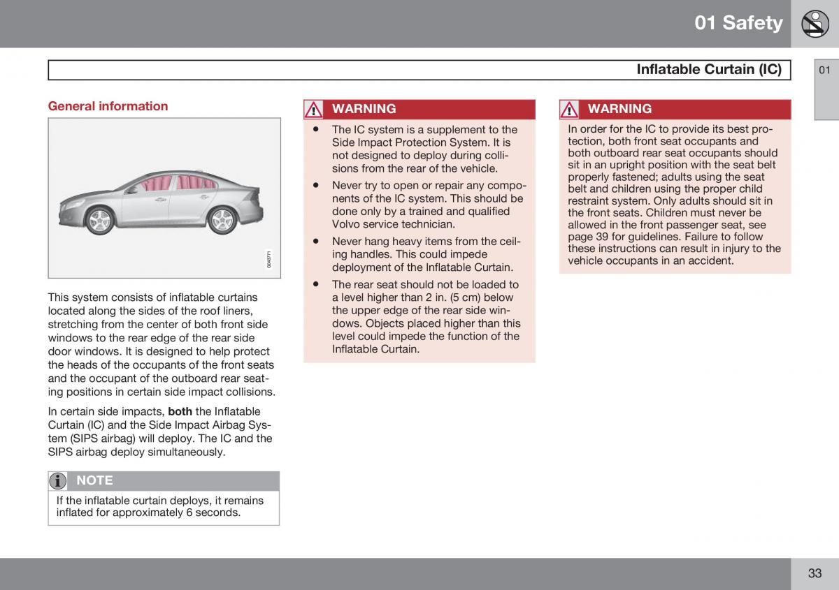 Volvo S60 II 2 owners manual / page 35