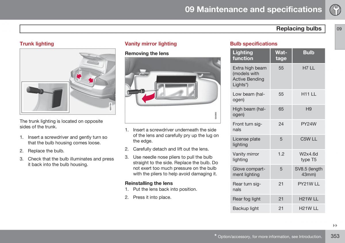 Volvo S60 II 2 owners manual / page 355