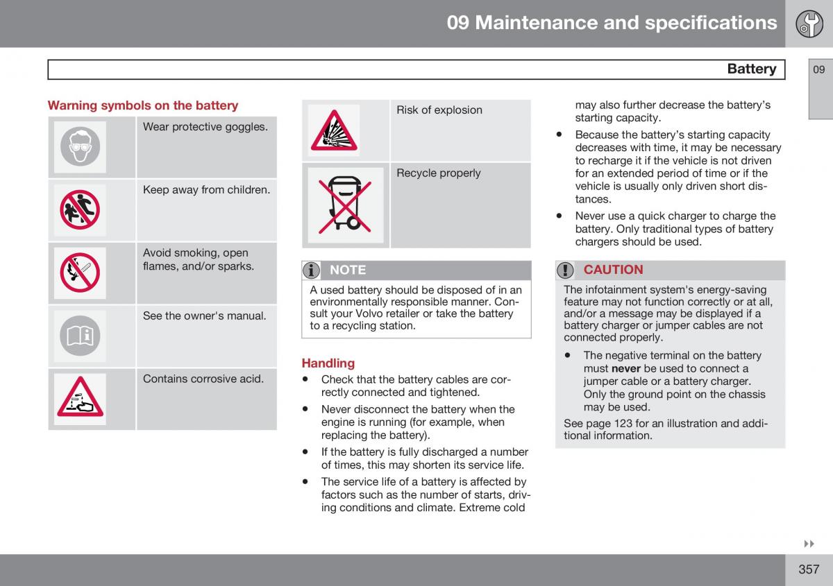 Volvo S60 II 2 owners manual / page 359