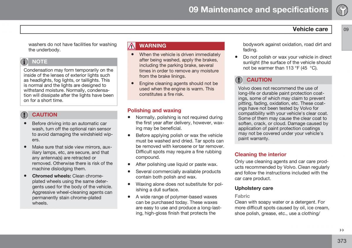 Volvo S60 II 2 owners manual / page 375