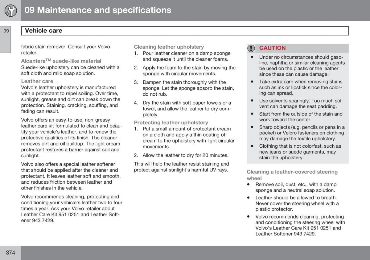 Volvo S60 II 2 owners manual / page 376