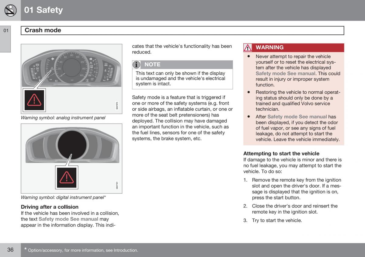 Volvo S60 II 2 owners manual / page 38