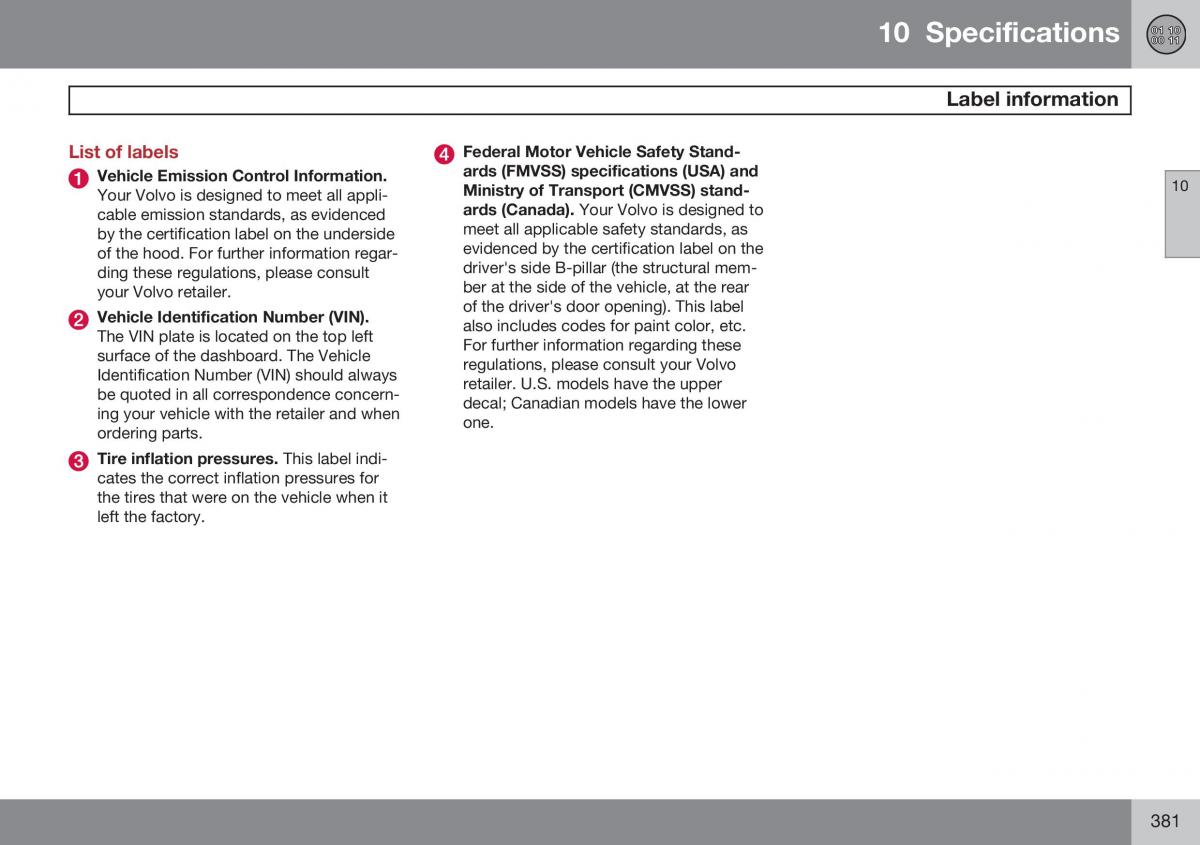 Volvo S60 II 2 owners manual / page 383