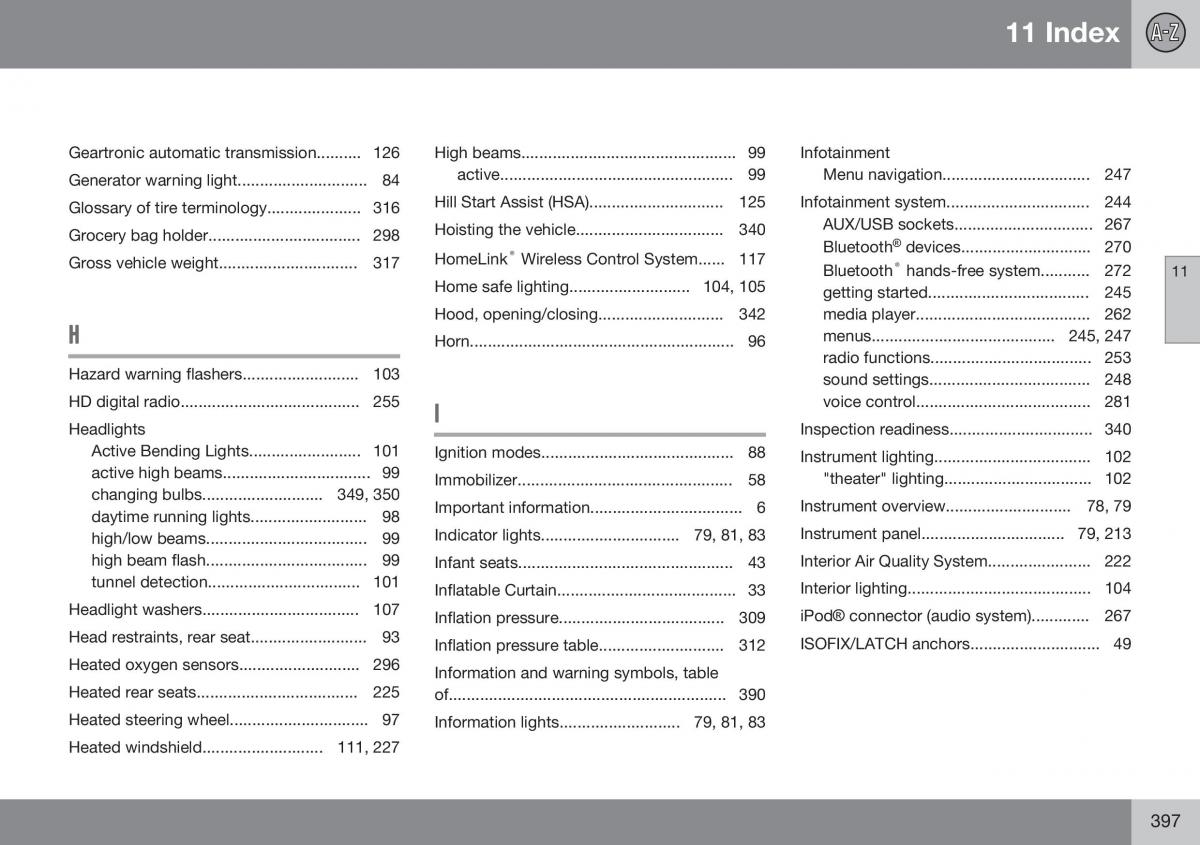 Volvo S60 II 2 owners manual / page 399