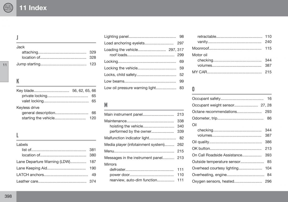 Volvo S60 II 2 owners manual / page 400