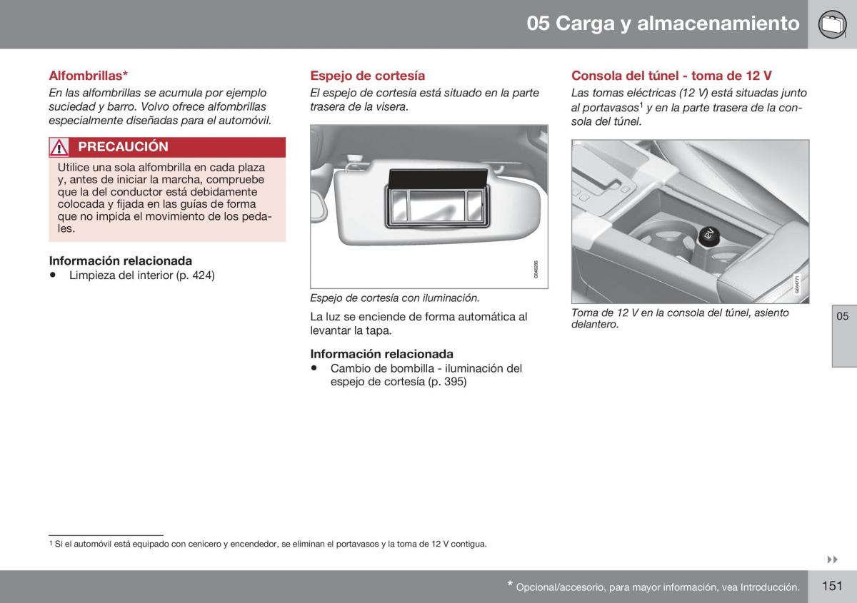 Volvo S60 II 2 manual del propietario / page 153