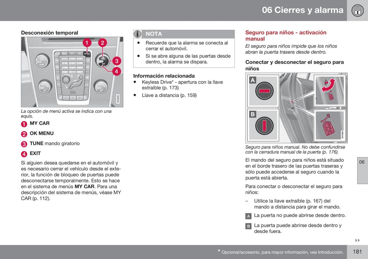 Volvo S60 II 2 manual del propietario / page 183