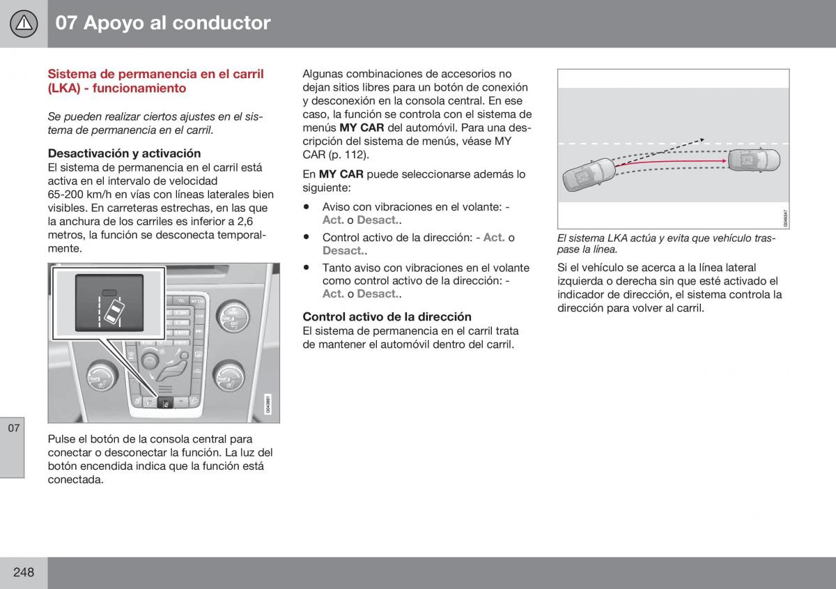 Volvo S60 II 2 manual del propietario / page 250