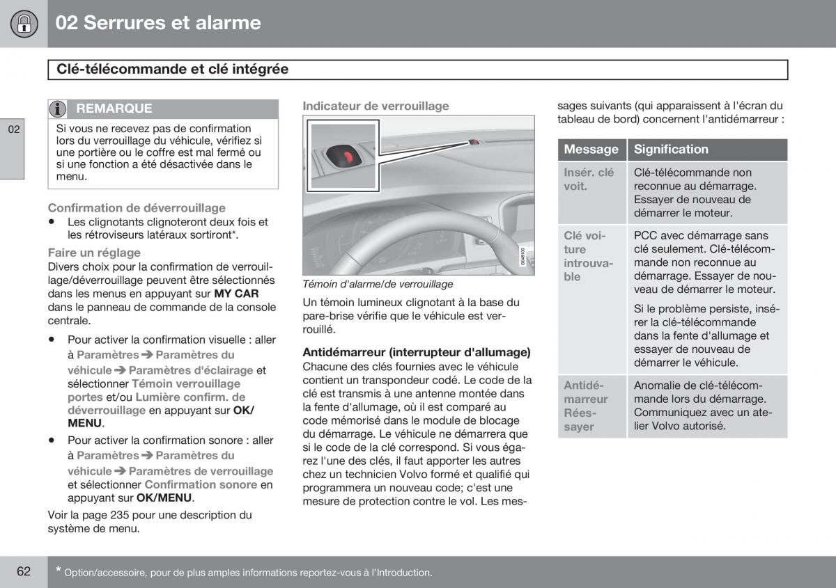 Volvo S60 II 2 manuel du proprietaire / page 64